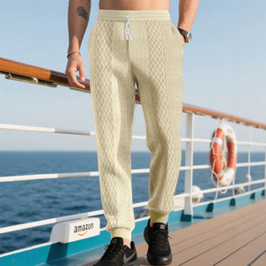 Pantalones Deportivos Jacquard para Hombre, Cintura Elástica, Delgados, Transpirables, Casuales, Estilo Urbano, con Etiqueta, Tallas M, L, XL, XXL - Product Image 3