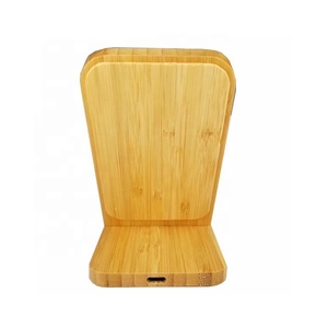 Biểu Tượng Tùy Chỉnh 10W Không Dây Tre Sạc Đứng Đối Với Samsung Lưu Ý 8 <span class=keywords><strong>S7</strong></span> S8 iPhone 8/Cộng Với/X Với Microphone Sử Dụng - Product Image 2