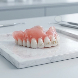 Gioielli Dentali Personalizzati Lotus in Oro Massiccio 14k con Diamanti e Cristalli, Gioielli Hip Hop per Denti - Product Image 4