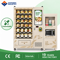 Distributeur automatique de boîtes à lunch Winnsen avec armoire chauffante pour cantine d'usine