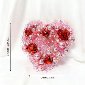 Guirnalda <span class=keywords><strong>de</strong></span> Bolas <span class=keywords><strong>de</strong></span> Espejo con Forma <span class=keywords><strong>de</strong></span> Corazón Rosa Personalizada al por Mayor para Decoración <span class=keywords><strong>de</strong></span> San Valentín, Bodas y Despedidas <span class=keywords><strong>de</strong></span> <span class=keywords><strong>Soltera</strong></span> - Product Image 2