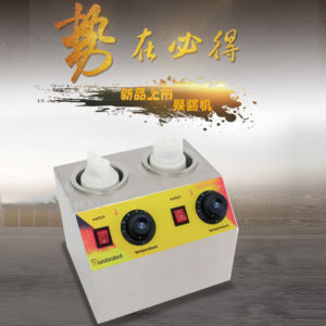 Chauffe-biberon commercial en acier inoxydable 3 bouteilles pour sauce au chocolat, au fromage, au beurre et aux huîtres - Product Image 2