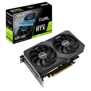 <span class=keywords><strong>ASUS</strong></span> Dual GeForce RTX <span class=keywords><strong>3060</strong></span> <span class=keywords><strong>12GB</strong></span> การ์ดจอสำหรับเล่นเกม,พร้อมหน่วยความจำ<span class=keywords><strong>12GB</strong></span> GDDR6รองรับ AMD Ryzen 5 5600G 5600X 7 5700G 5800X - Product Image 1