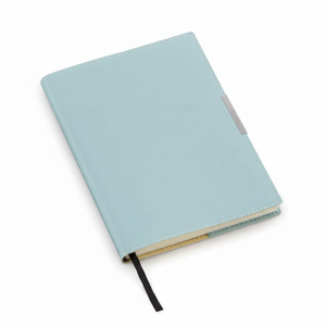 Quaderno in Pelle Blu con Griglia da 5 mm, 72 Pagine e Chiusura con Elastico - Product Image 2