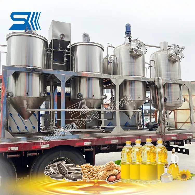 1-20 Tonnen/Tag kleine Speiseöl raffinerie Maschine Speiseöl raffinerie Maschine Ölraffinerien zu verkaufen