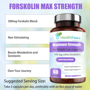 Cápsulas OEM ODM de Máxima Potencia para la Pérdida de Peso con Mezcla Patentada de Forskolina, Aumenta el Metabolismo y la Serotonina - Product Image 6