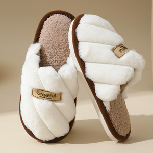 Pantofole <span class=keywords><strong>pelose</strong></span> per le donne in autunno inverno antiscivolo per l'outdoor Wear Fuzzy pantofole di cotone per la casa - Product Image 5