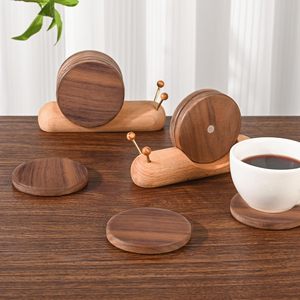 <span class=keywords><strong>Sous</strong></span>-verres en bois au design amusant et mignon, diamètre 35 pouces, cadeau de déménagement, décoration intérieure - Product Image 3