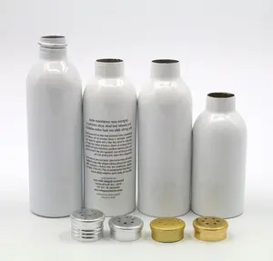 150ml white coating aluminum powder shaker bottle with sifter cap