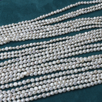 Perles naturelles lisses sans noyau en forme de tablette, économiques, pour la fabrication de bijoux DIY, 5-5,5 mm/5,5-6 mm