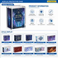 Boîte de Présentation en Acrylique Personnalisée à 6 Emplacements pour Boosters de Cartes Pokémon TCG – Distributeur de Paquets en Plexiglas pour Jeux de Cartes – Vente en Gros