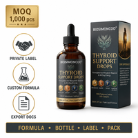 Gouttes liquides de soutien de la thyroïde OEM ODM sous marque privée 120ml – Complément alimentaire avec étiquette de bouteille personnalisée