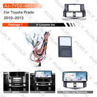 Kit complet de cadre de tableau de bord tactile 12,3 pouces, garniture de panneau d'écran multimédia de navigation automobile pour Toyota Prado 2010-2013