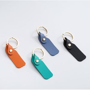New Arrivals Promotional Gifts High Quality PU Keyring <b>Key</b> Chain Blank Girls & Boys Ins Gifts Metal Leather Keychain - Product Image 5