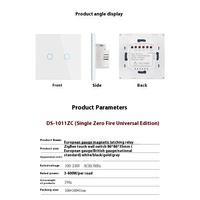 Interrupteur tactile intelligent Tuya Zigbee en verre durable pour usage domestique, contrôle WIFI, commande vocale, programmation, prise UK, sans condensateur