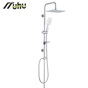Ensemble de douche pour salle de bain, colonne de douche réglable avec <span class=keywords><strong>kit</strong></span> de douche combiné, <span class=keywords><strong>kit</strong></span> de mélangeur de douche pour toilette en acier inoxydable complet et tuyau - Product Image 4