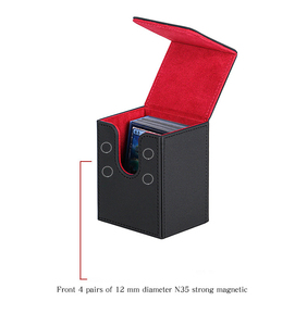 100 + नकली चमड़े कार्ड खेल भंडारण बॉक्स कस्टम डेक खेल कार्ड मामला mtg tcg ccg ccg ट्रेडिंग कार्ड डेक बॉक्स - Product Image 6