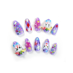 <span class=keywords><strong>Faux</strong></span> <span class=keywords><strong>Ongles</strong></span> Carrés Roses Chic de Luxe à Presser Courts en Plastique ABS 10 Pièces Peints à la Main Effet <span class=keywords><strong>Gel</strong></span> Personnalisés Couverture Complète - Product Image 5
