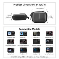 Sac de rangement pour GoPro 13 12 11 10 DJI Osmo Action 5 Pro 4, étui de protection étanche pour caméra sportive, accessoires
