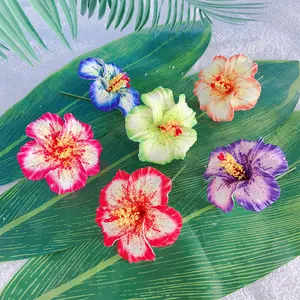 Artificial Hibiscus KN-hf093 Eva Foam Hair Pick Hawaiian Flowers Ear Pick for Hula Girl Dance Party Hawaiian Flowers