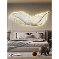 Applique murale moderne à plumes à LED Appliques murales d'intérieur Luminaire Salon Couloir Chambre Décoration Appliques murales