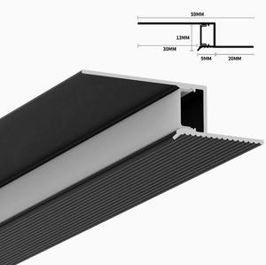 Perfil de Aluminio <span class=keywords><strong>LED</strong></span> Moderno SDW-XF25, Resistente al Fuego, para Techo, sin Marco, Tipo <span class=keywords><strong>Z</strong></span>, Luz de Recessión para Uso en Hoteles - Product Image 2