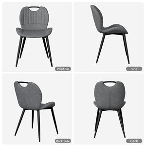 Silla de Comedor Moderna Ergonómica Tapizada en Cuero Sintético, Diseño Ventilado, Estructura de Hierro Resistente, para Uso en Hoteles, Parques, Escuelas y Restaurantes - Product Image 6