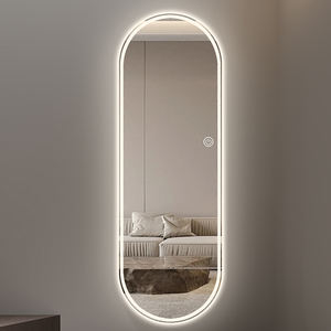 Espejo inteligente LED ovalado moderno al por mayor de fábrica con Sensor táctil, pasillo, baño, tienda de ropa, peluquería, espejo de pared LED - Product Image 5