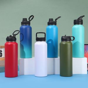 Gobelet isotherme en acier inoxydable à double paroi de 40 oz, sans BPA, personnalisable avec logo, pour boissons chaudes et froides, anti-fuite, bouteille d'eau de voyage - Product Image 3