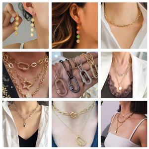 थोक 18k सोने क्यूबा लिंक स्टेनलेस स्टील श्रृंखला हार DIY गहने श्रृंखला गहने निष्कर्ष - Product Image 2