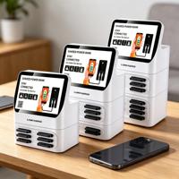 Borne de recharge publique pour téléphones portables – Partage de batteries externes – Location de batteries portables – Station de partage de batteries externes
