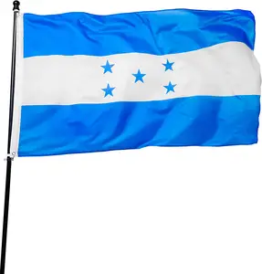 Custom made 3x5 ft polyester blue white flag 5 stars Honduras flag Honduran National Flags