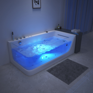 Bồn tắm <span class=keywords><strong>massage</strong></span> thủy lực thông minh tự đứng, chất liệu acrylic, có vách ngăn bên, kèm gối - Product Image 1