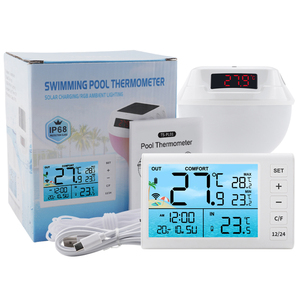 Thermomètre de piscine solaire sans fil 2025 amélioré, affichage LCD flottant, étanche IP68, alarme, portée 330 pieds, pour usage domestique - Product Image 6