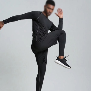 Ropa de gimnasio con logotipo personalizado, mallas para correr, camisas deportivas, conjunto de 3 uds., ropa deportiva para hombre, conjunto de traje deportivo para hombre, conjunto deportivo de Yoga - Product Image 5