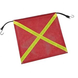 Wholesale Highway Truck Mesh Fabric Anti-Wrinkle Reflective Silk Screen Printed Customizable Design Vehicle Safety <b>Flag</b> Hook - Product Image 5
