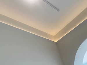 Lampe de ligne de gypse LED moderne contemporaine rondelle murale profil d'auge en aluminium lumière réfléchissante conception moulures d'hôtel - Product Image 6