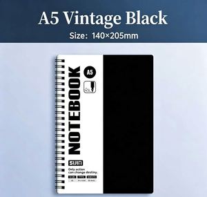 สมุดโน้ตสีแดงขนาด A5 แบบสันห่วงพร้อมดีไซน์ไม้บรรทัดด้านข้าง สำหรับเครื่องเขียนโรงเรียนแบบกำหนดเองและอุปกรณ์สำนักงานขายส่ง - Product Image 2