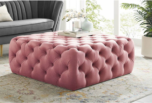 Winforce Factory Light Luxury Household Ottoman Footrest Ottoman Stool Luxury <strong>Chesterfield</strong> Velvet <strong>Footstool</strong> - Product Image 6