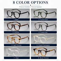 Montures de lunettes de vue unisexes en acétate importé de qualité supérieure, monture intégrale, pour adultes, avec logo personnalisé et rivets vintage