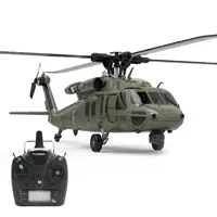 Helicóptero militar de Control remoto sin escobillas, escala 1:47, Black Hawk, 2,4 Ghz, 6 ejes, giroscopio, Direct Drive EIS