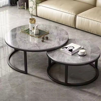 Table basse en marbre de luxe nordique, moderne, en métal blanc et or, meubles de salon imbriqués, écologiques, durables, faciles à assembler