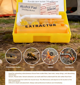 Kit de sauvetage Venom Vacuum Extractor avec module portable pour piqûres d'animaux, équipement de formation aux premiers secours pour piqûres de serpents et d'insectes en extérieur - Product Image 4