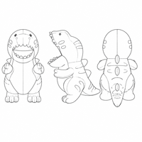 Peluche de dinosaure mignonne de haute qualité personnalisée, jouet en peluche OEM ODM, rembourrage en coton PP, pour cadeau d'enfant, décoration de la maison, souvenir