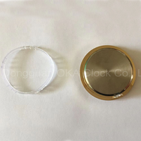 Inserts de montre de 36 mm, lunette dorée, cadran blanc, chiffres arabes, petite taille, mini inserts de montre en métal, adaptés aux montres.