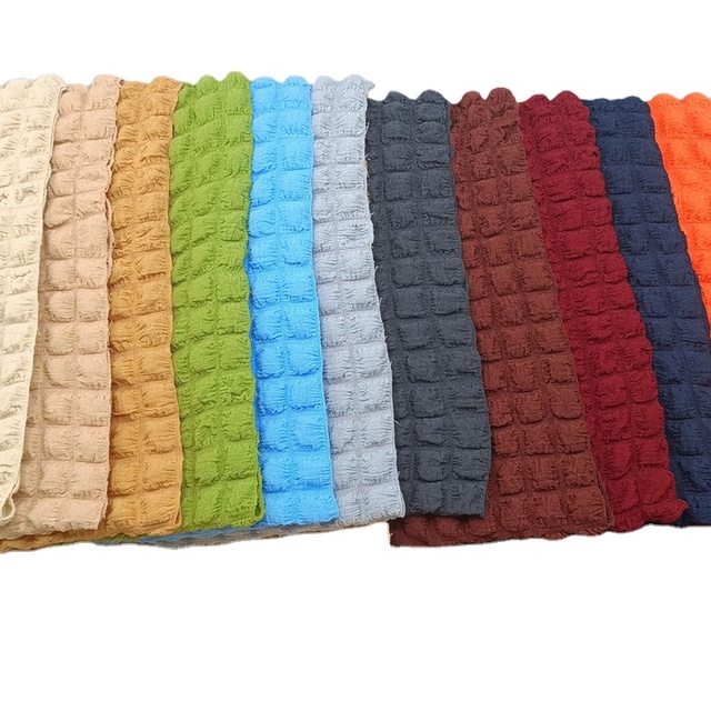 Hot Sale Popular Fashion Bubble Lattice Fabric Clothes and Dress Fabric