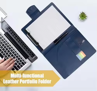 Porte-documents professionnel A5 A6 avec anneaux, en cuir, avec pochettes, classeurs métalliques, poche pratique, sac pour documents, V-ding