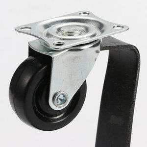Rubber Swivel <b>Caster</b> <b>Wheel</b> 1.5 Inch Ball Bearing Soft Tread Black Floor Protection For Storage Racks Furniture Industrial Use - Product Image 2
