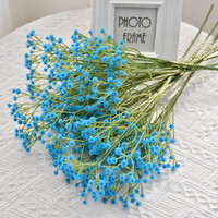 Bunga Baby Breath Plastik Buatan Tiruan Simulasi Tinggi Gypsophila Batang Bunga Buatan Tangan untuk Dekorasi Vas Pernikahan