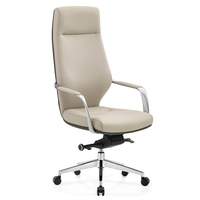 Chaise de bureau ergonomique à dossier haut pour dirigeant, réglable en hauteur, pivotante, inclinable à 90-125 degrés